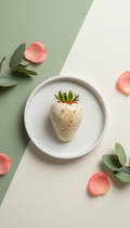 Fresa chocolate blanco y oro comestible